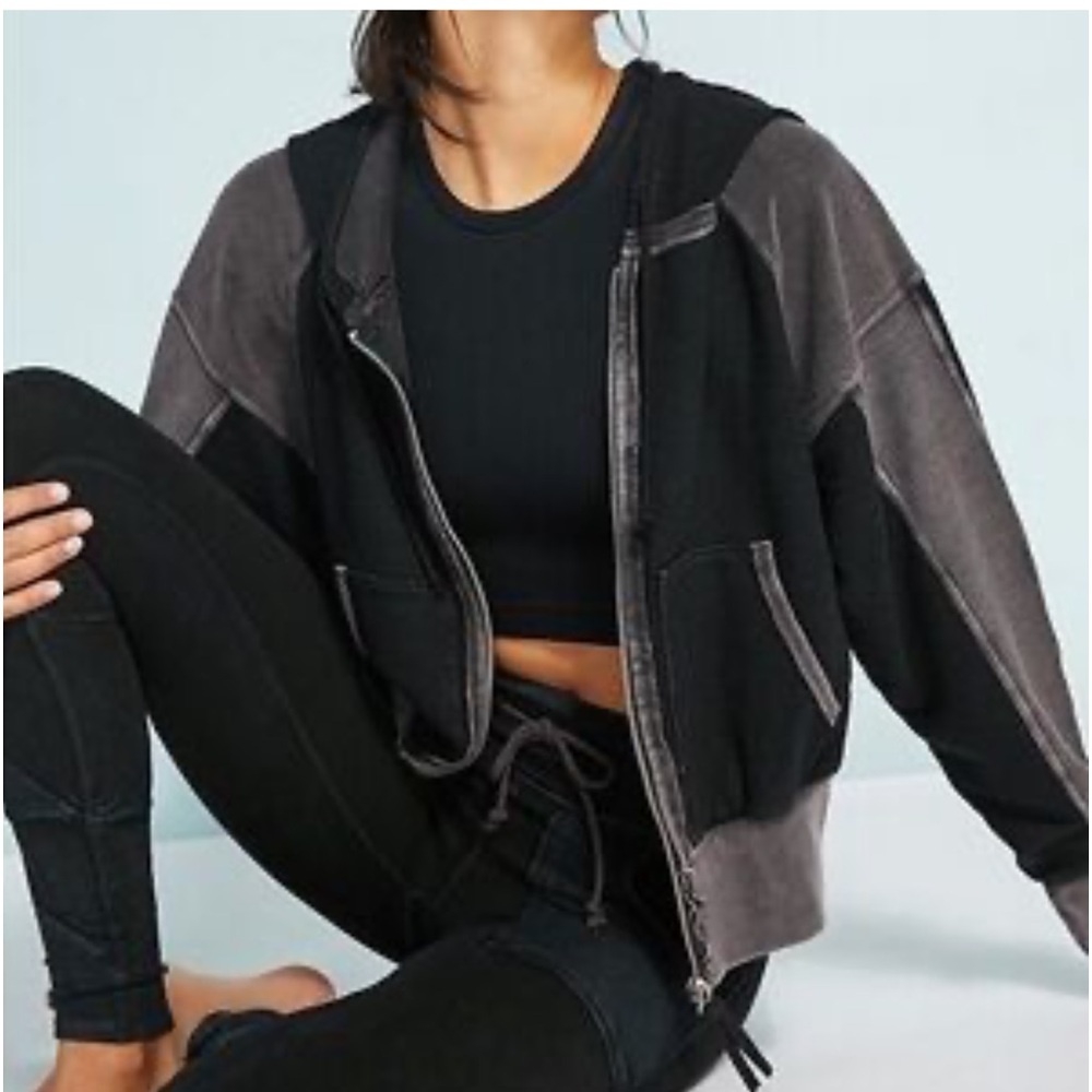 Free People Movement Shadowboxing Hoodie Sweater Jacket Size XS